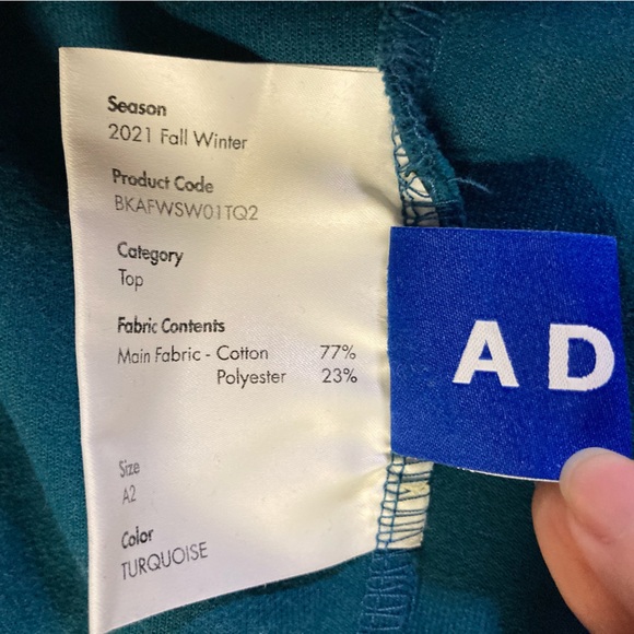 Ader Error Blue Stitched Logo Crewneck - Picture 8 of 14